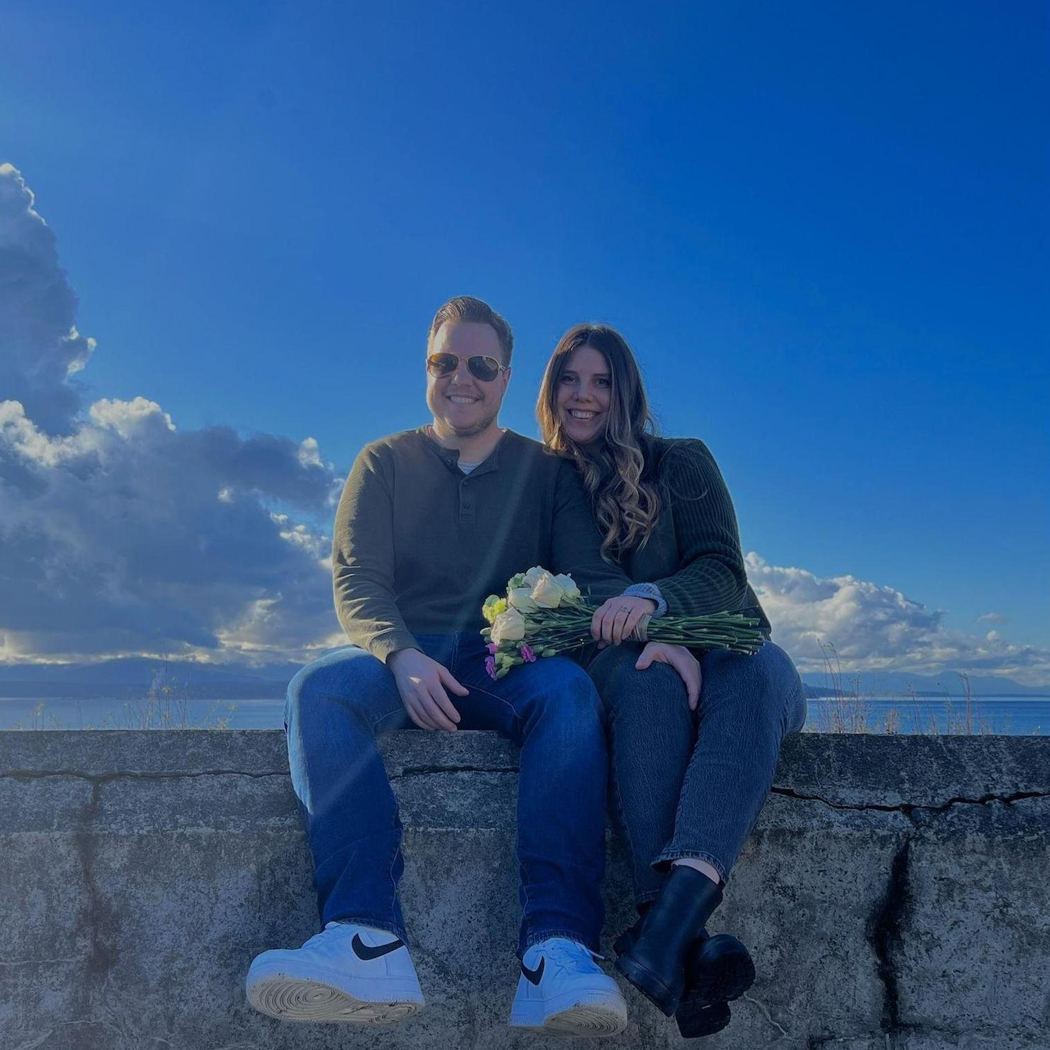 November 2023. We got engaged at Fort Casey State Park on Whidbey Island. It was the most beautiful sunny day, it was perfect!