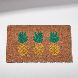 Nickel Designs Hand-Painted Doormat, Pineapples, 30"x18"