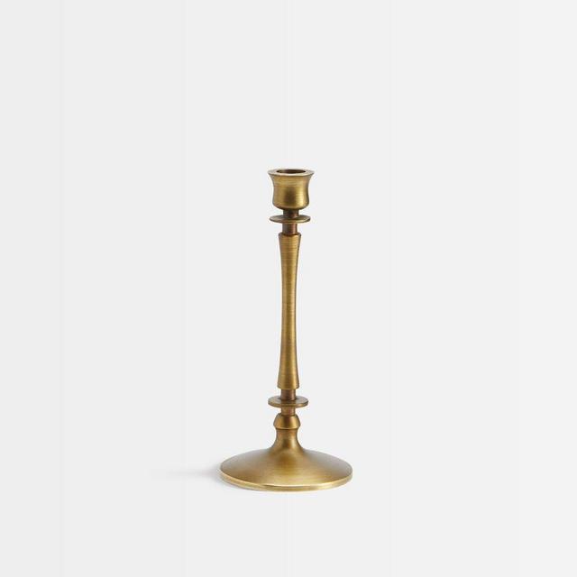 Booker Candleholders, Medium Taper, Brass