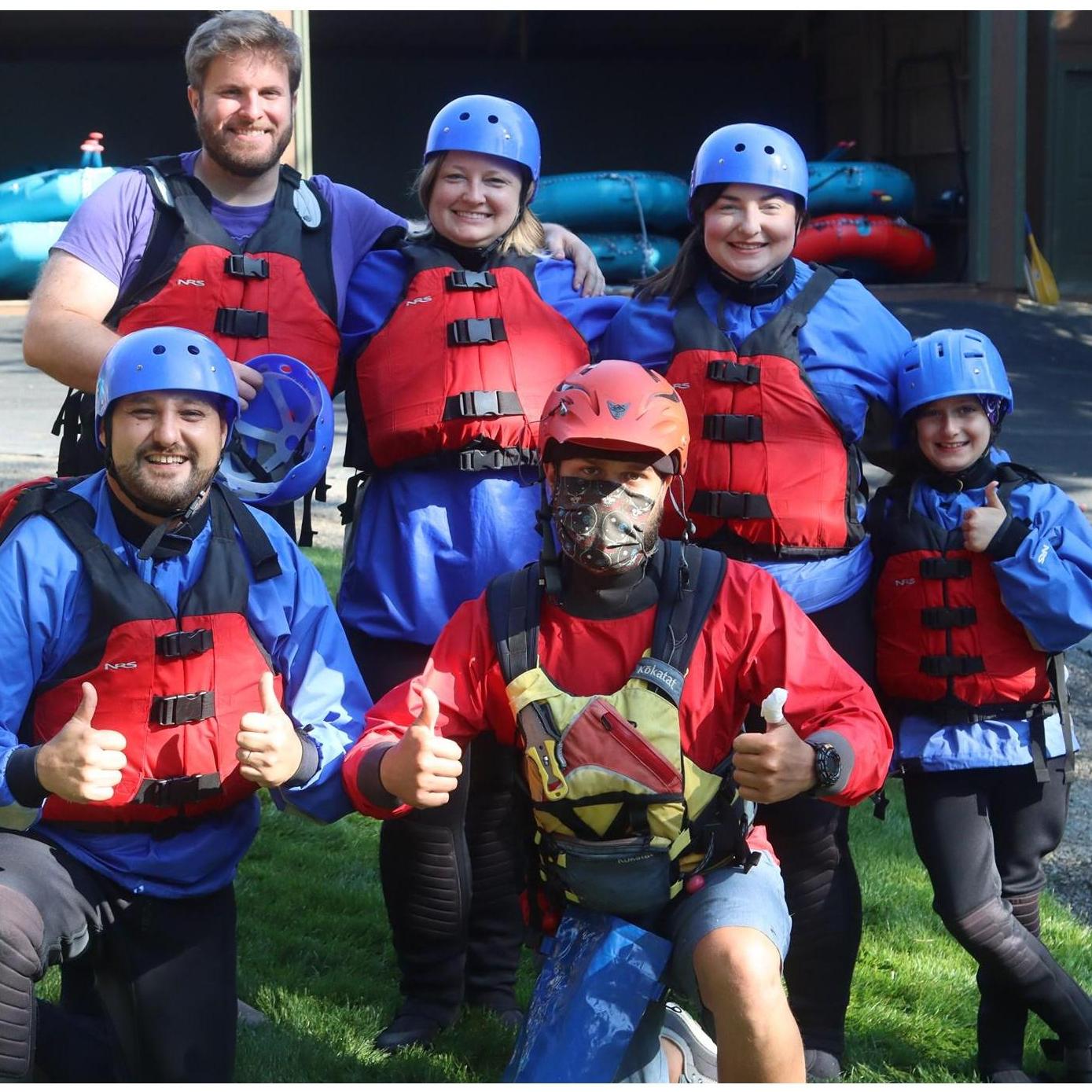Will and Aria's first white water rafting trip, August 2020