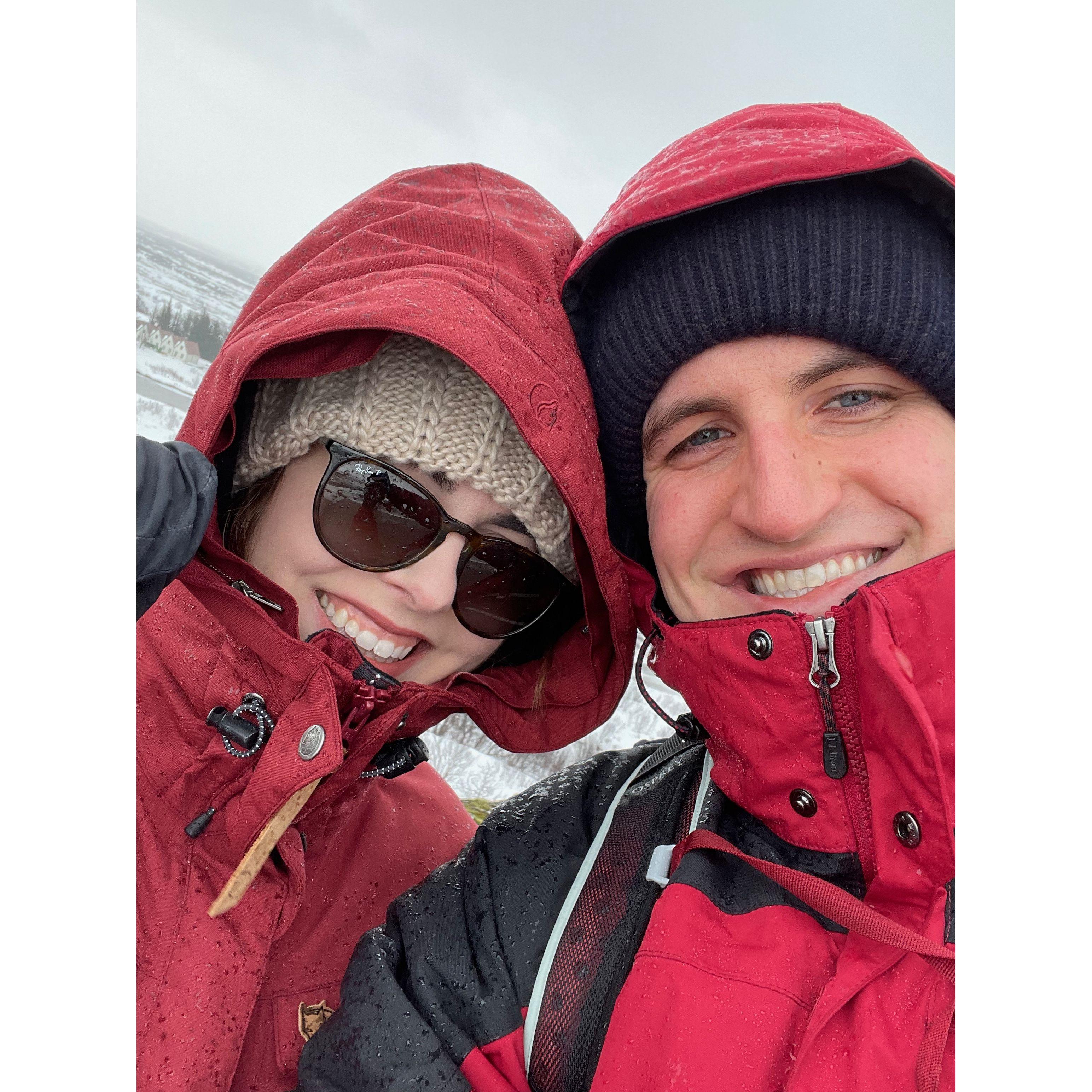 Braving the weather in Iceland!