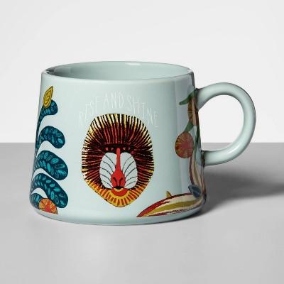 16oz Porcelain Rise And Shine Mug Blue - Opalhouse&#153;