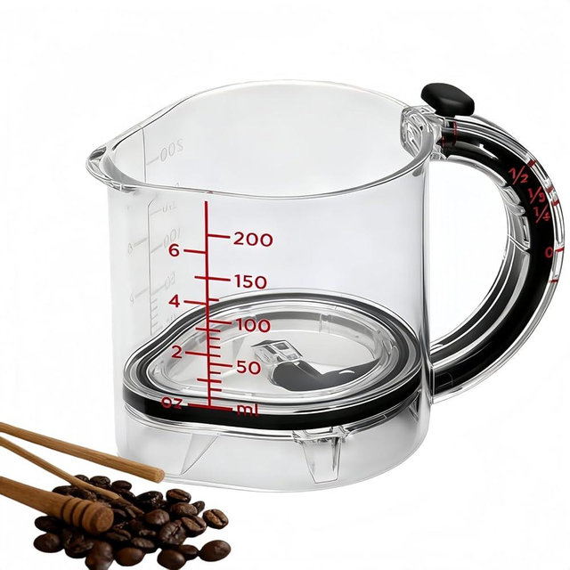 4 in 1 Adjustable Measuring Cup - Multi-Functional Up Cup with Adjustable Base & Scraper-Style Seal Base, Space-Saving & Easy to Clean for Cooking, Baking & Ingredients