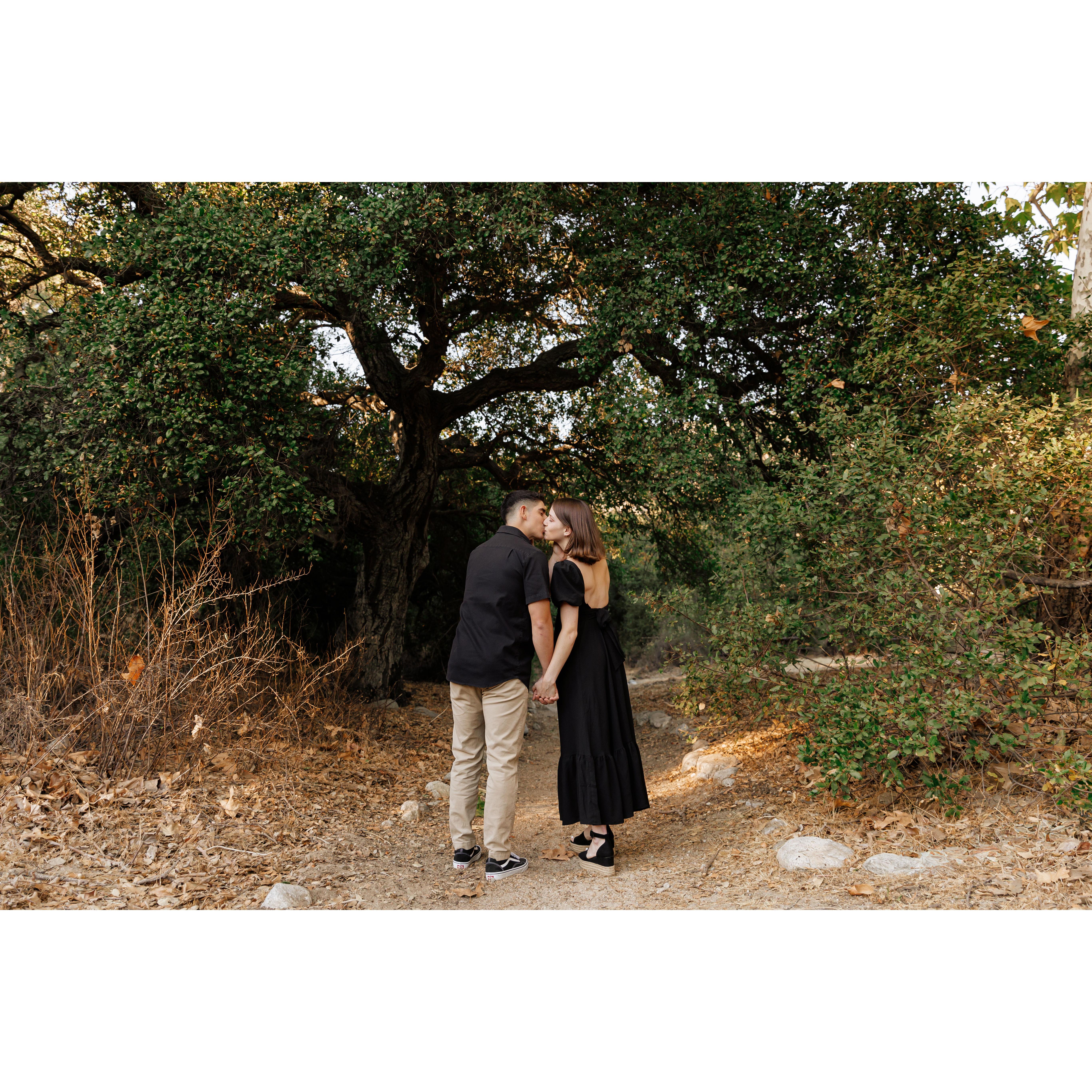 Engagement photoshoot in Eaton Canyon.