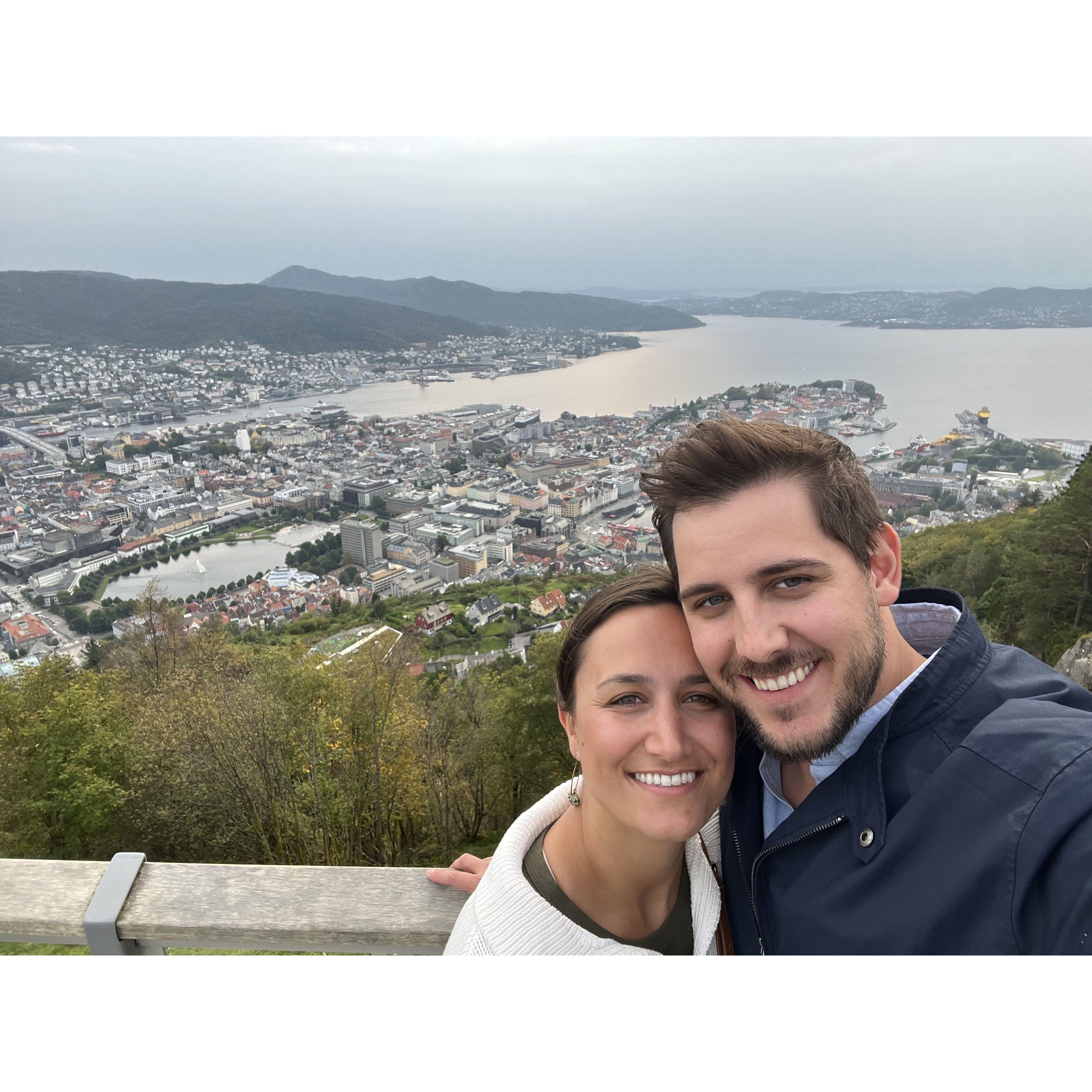 At Mount Floyen in Bergen, Norway