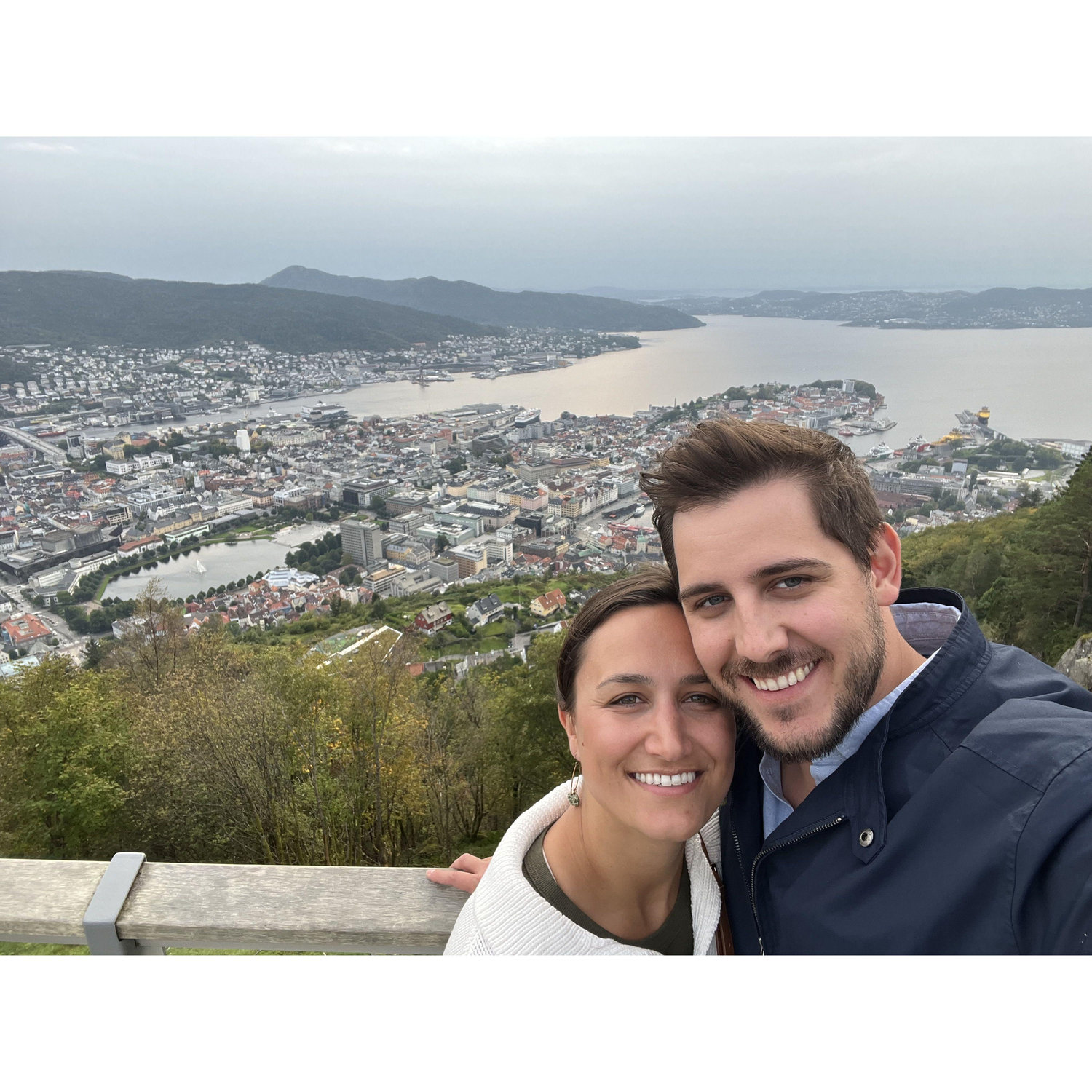 At Mount Floyen in Bergen, Norway