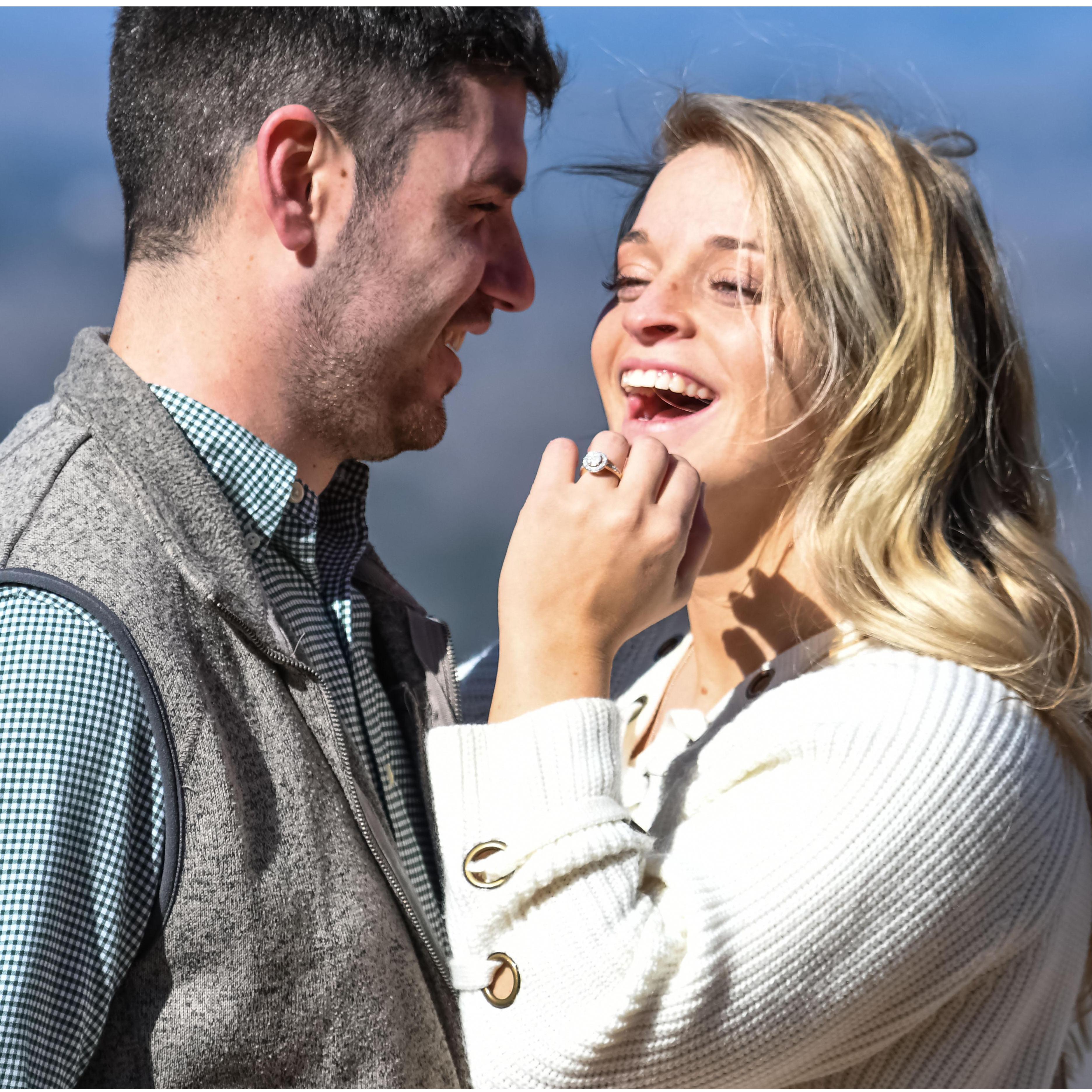 Moments after he asked me to be his wife, I guess you could say I was pretty excited.