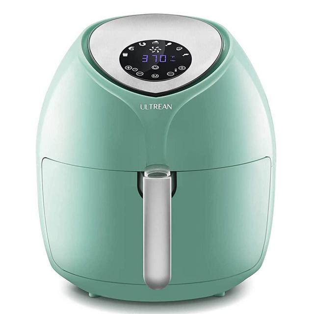 Ultrean 6 Quart Air Fryer, Large Family Size Electric Hot Air Fryers XL Oven Oilless Cooker with 7 Presets, LCD Digital Touch Screen and Nonstick Detachable Basket,UL Certified,1700W (Blue)