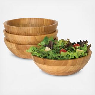Bamboo Salad Bowl, Set of 4