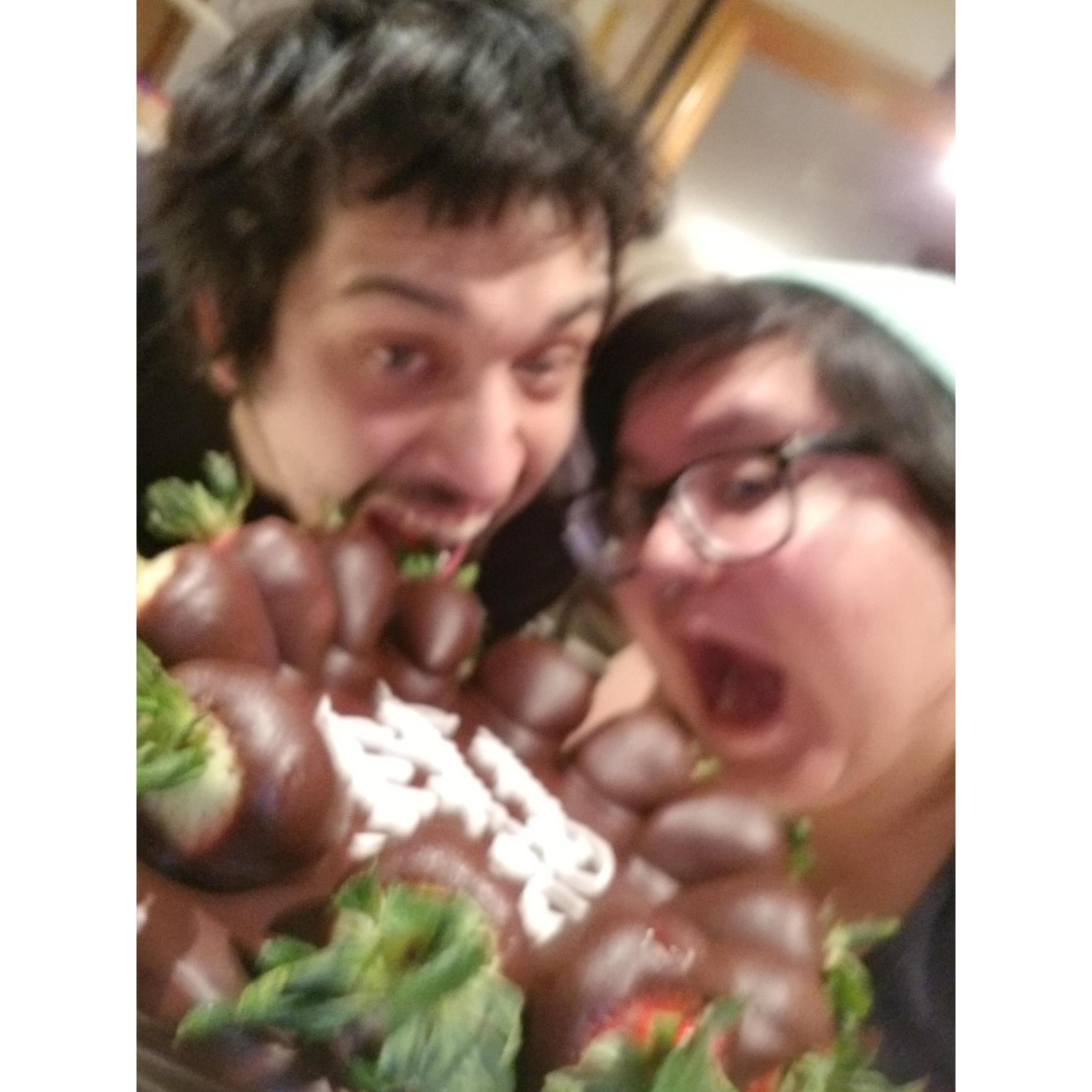 A blurry pic of us being doofuses