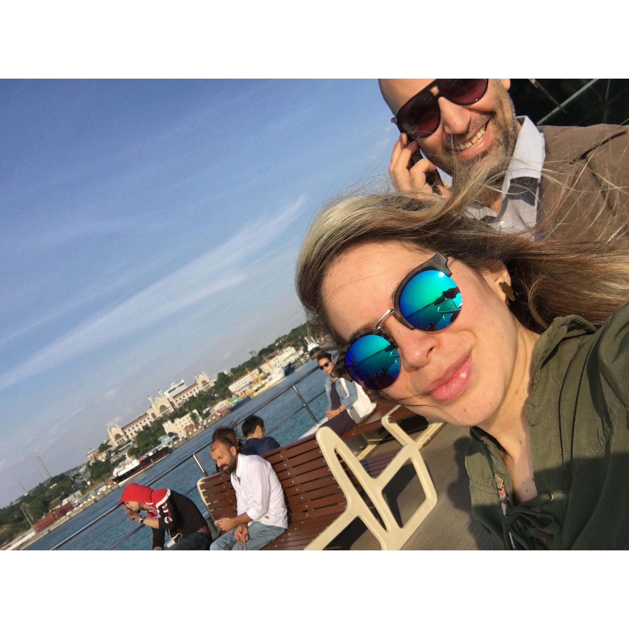 Crossing the Bosphorus, from Europe to the Asian side of Istanbul