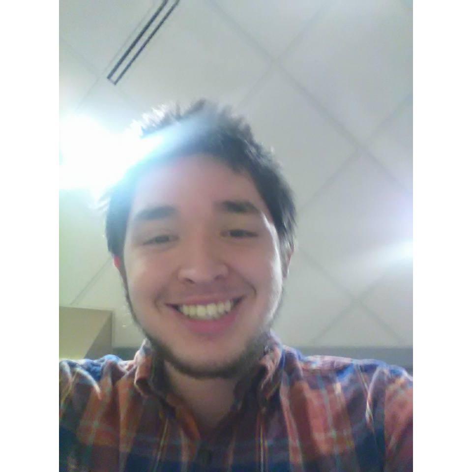 Ronnie used to wait for me to finish my shift at the coffee shop on campus. One of many selfies he would take on my phone.