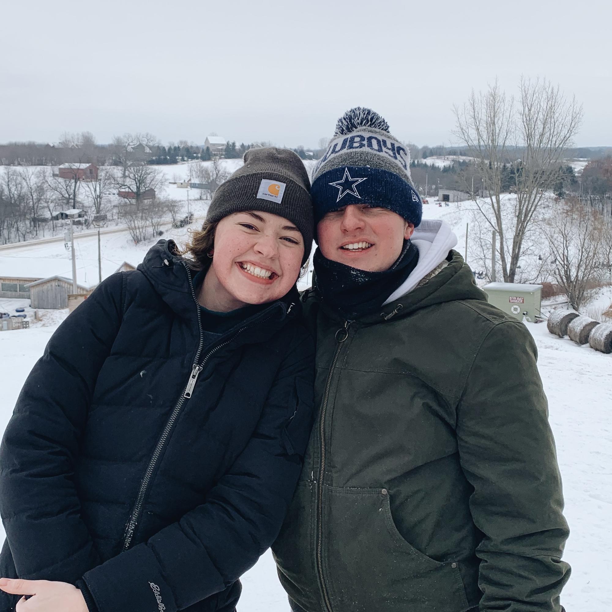 snow tubing with the younger skulley siblings