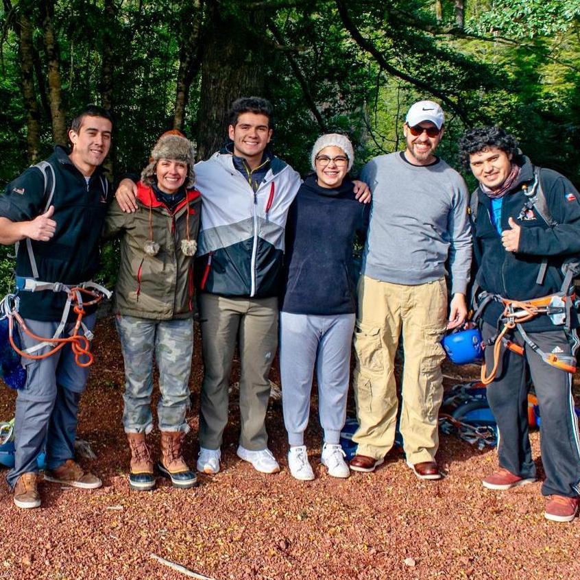 Our "ziplining" experience in Chile last year.