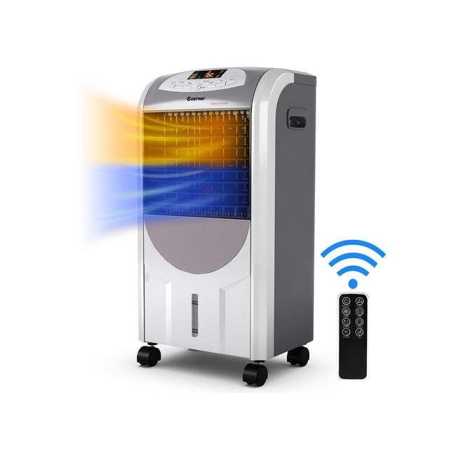 Costway Portable Air Cooler Fan & Heater Humidifier with Washable Filter Remote Control