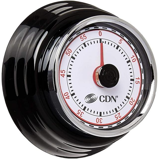 CDN Compact 60 Min Mechanical Timer-Black, Black