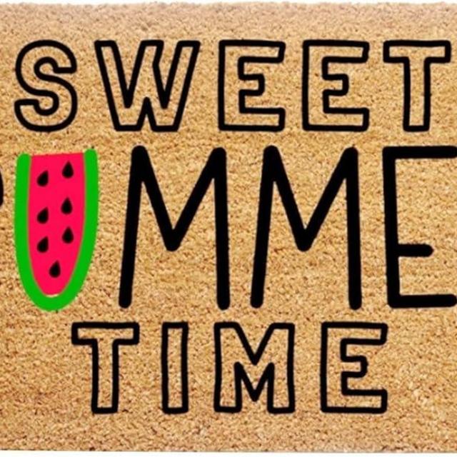 Door Mat Sweet Summer Time Indoor Entrance Floor Mat Non Slip Washable Outdoor Front Door Mats 18x30 Inch