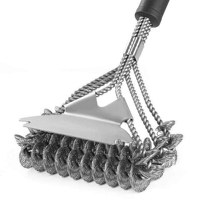 Etens Safe Grill Brush and Scraper Bristle Free - Stainless Steel BBQ Brush for Gas Charcoal Infrared Porcelain Steel Grill, Grates Cleaner – 18 inch, Barbecue Accessories Tools