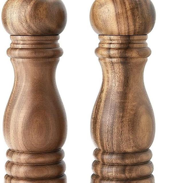 BILL.F Salt and Pepper Grinder Pepper Mill Grinder Pepper Grinders Salt Mill Set of 2 with Adjustable Ceramic Rotor 7 Inch