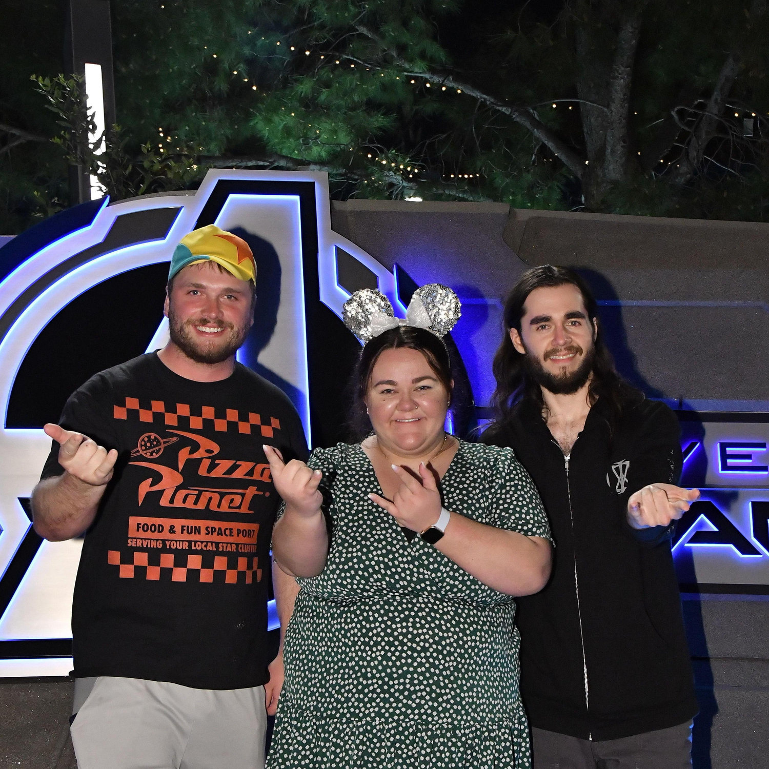 Allison, Jacob and Alex having fun at California Adventures in 2021.