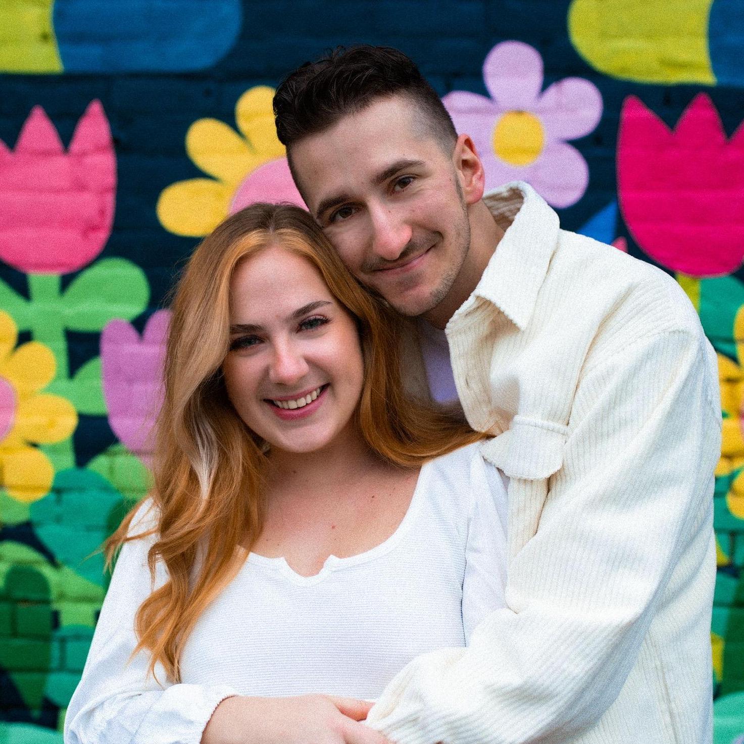 Part of our engagement set, taken at 934 Gallery on Cleveland Avenue in Columbus. Photo by India Jade Orban, editing by Liz.