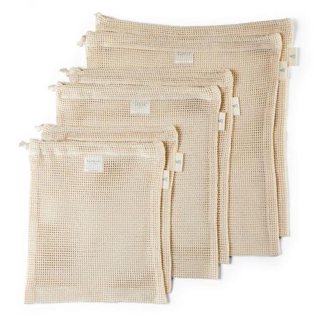 Reusable Produce Bags - Organic Cotton Mesh | Small, Medium & Large
