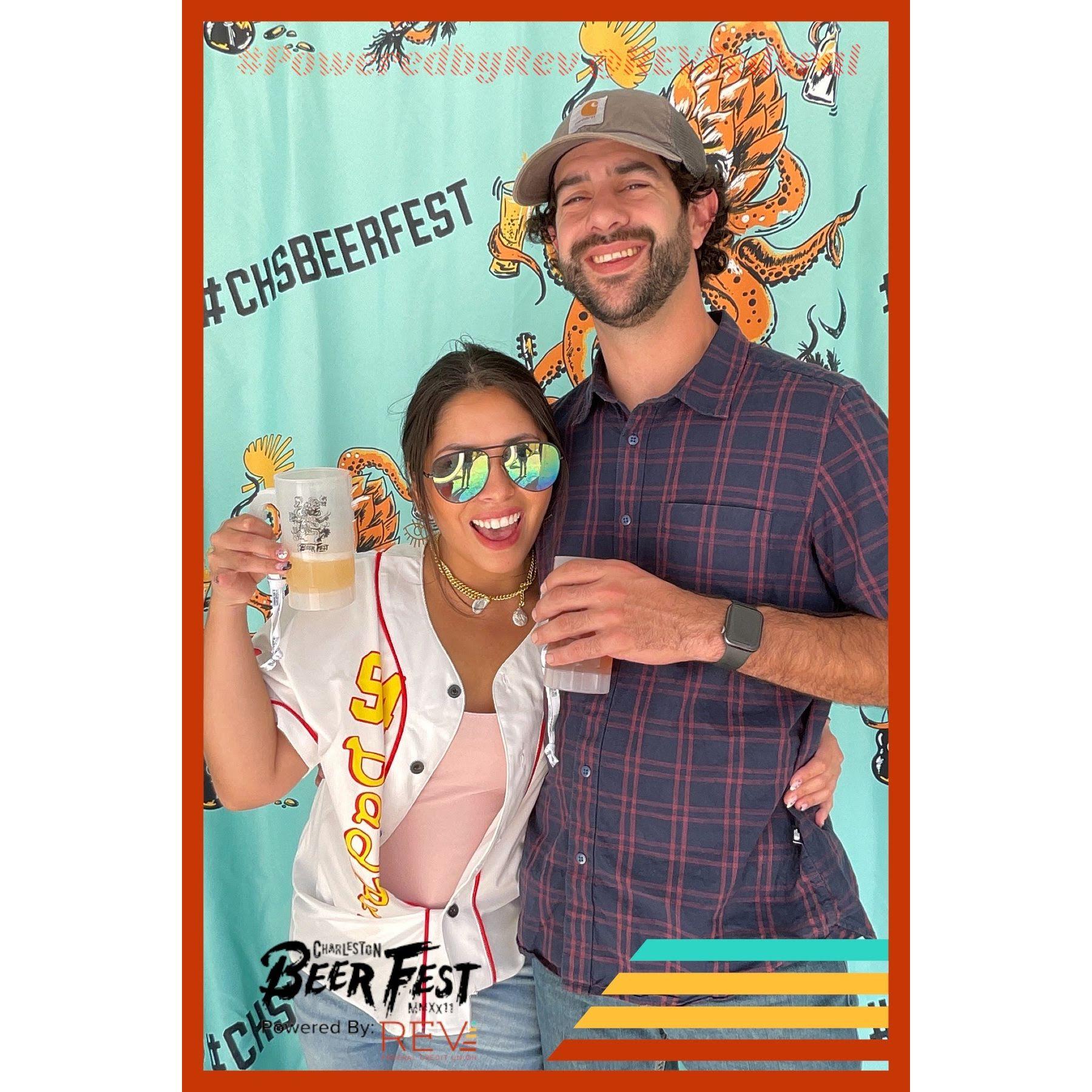 Josh and Gaby LOVE CRAFT BEER! For the past two years they have attended the Charleston Beer Festival.