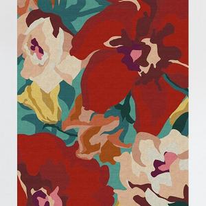 Poppy Floral Turquoise Rug