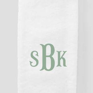 Monogrammed Plush Luxury Hand Towels | Weezie