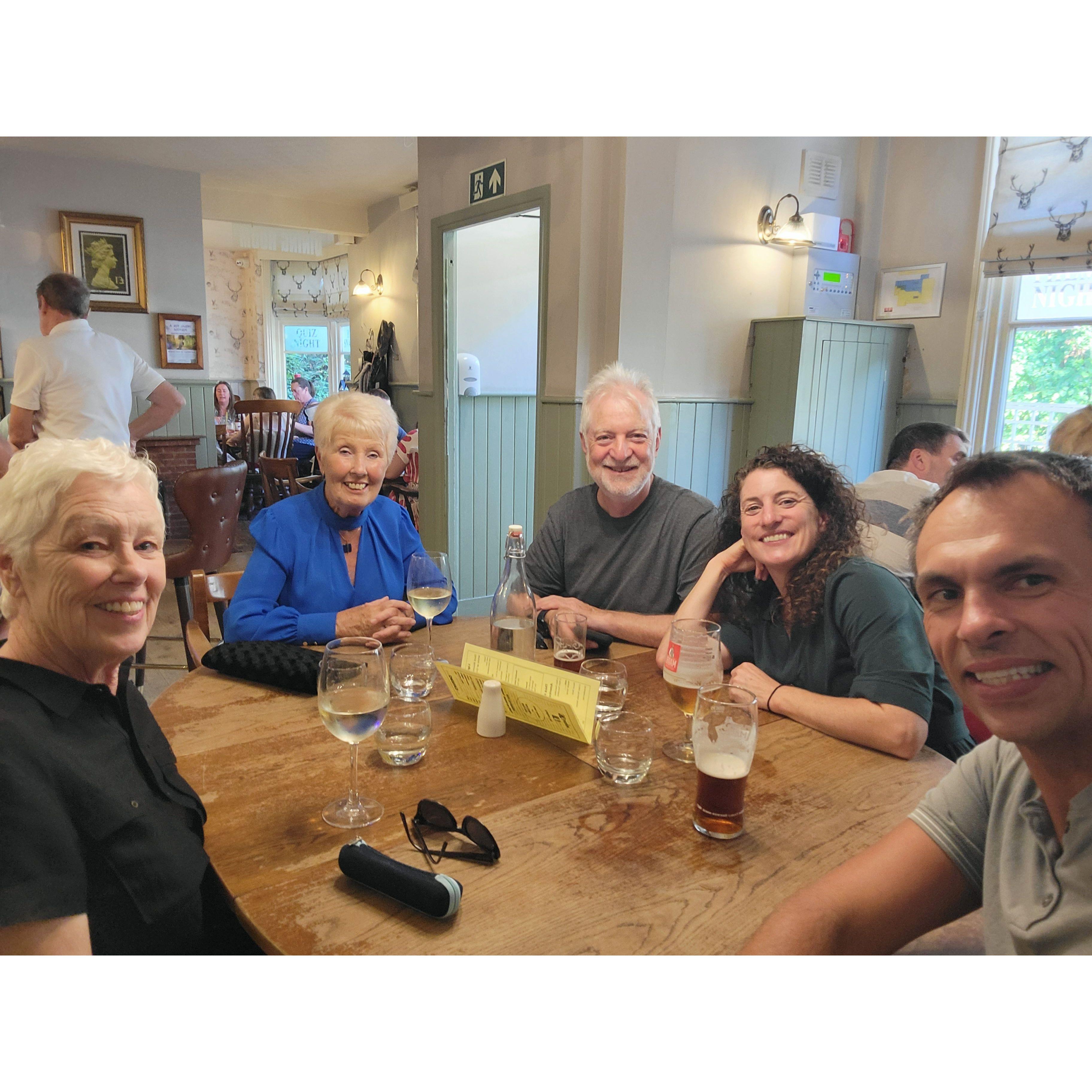 Beers at a traditional English pub in Waltham Abbey