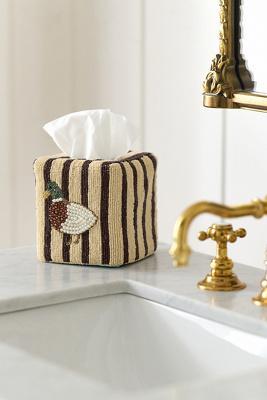 Duck Icon Beaded Tissue Box Cover