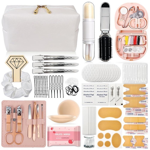 Women's Wedding Emergency Kit 39 Essential Items for Brides Team Bride All in One Travel Kit Personal Care Women's Travel Set