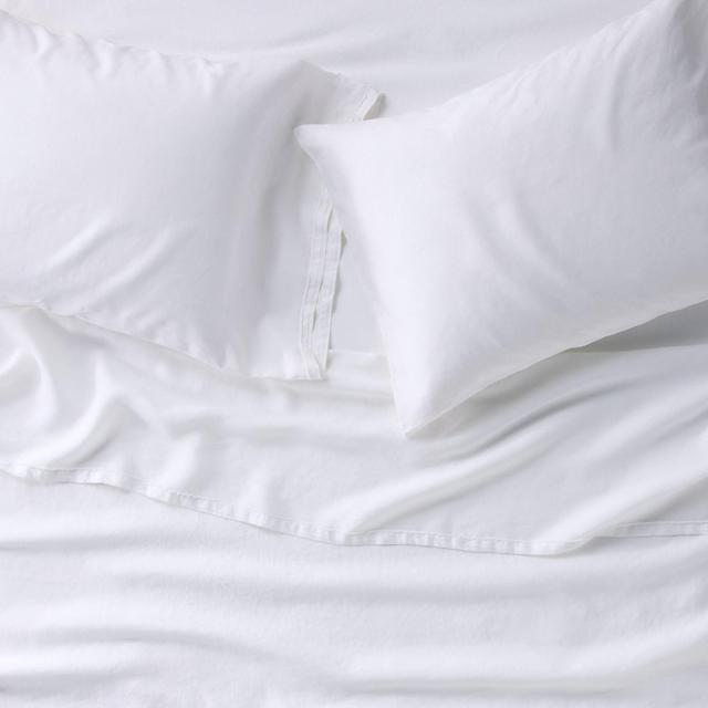 Queen 100% Linen Sheet Set White - Casaluna™