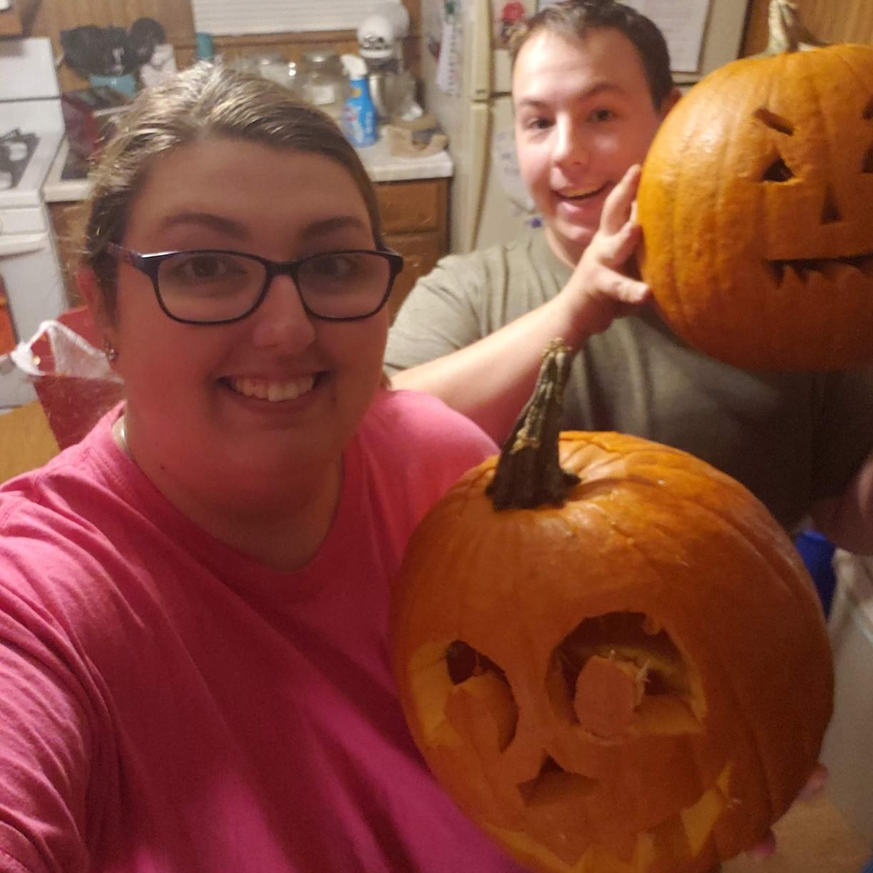 First time carving Pumpkins