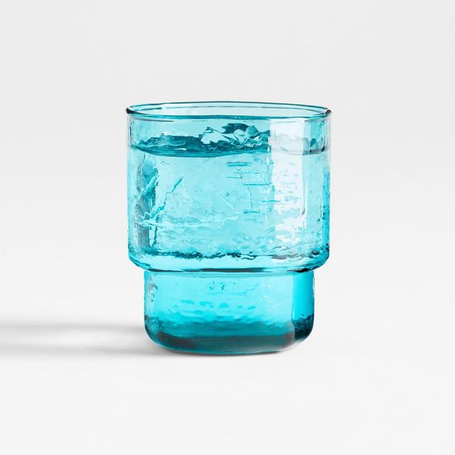 Billie Turquoise Double Old-Fashioned Glass