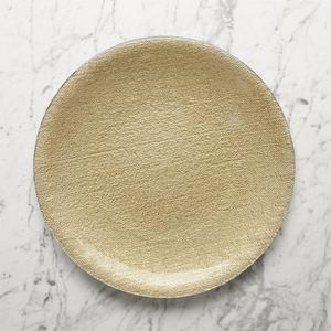 Shimmer Gold Glass Platter-Charger Plate