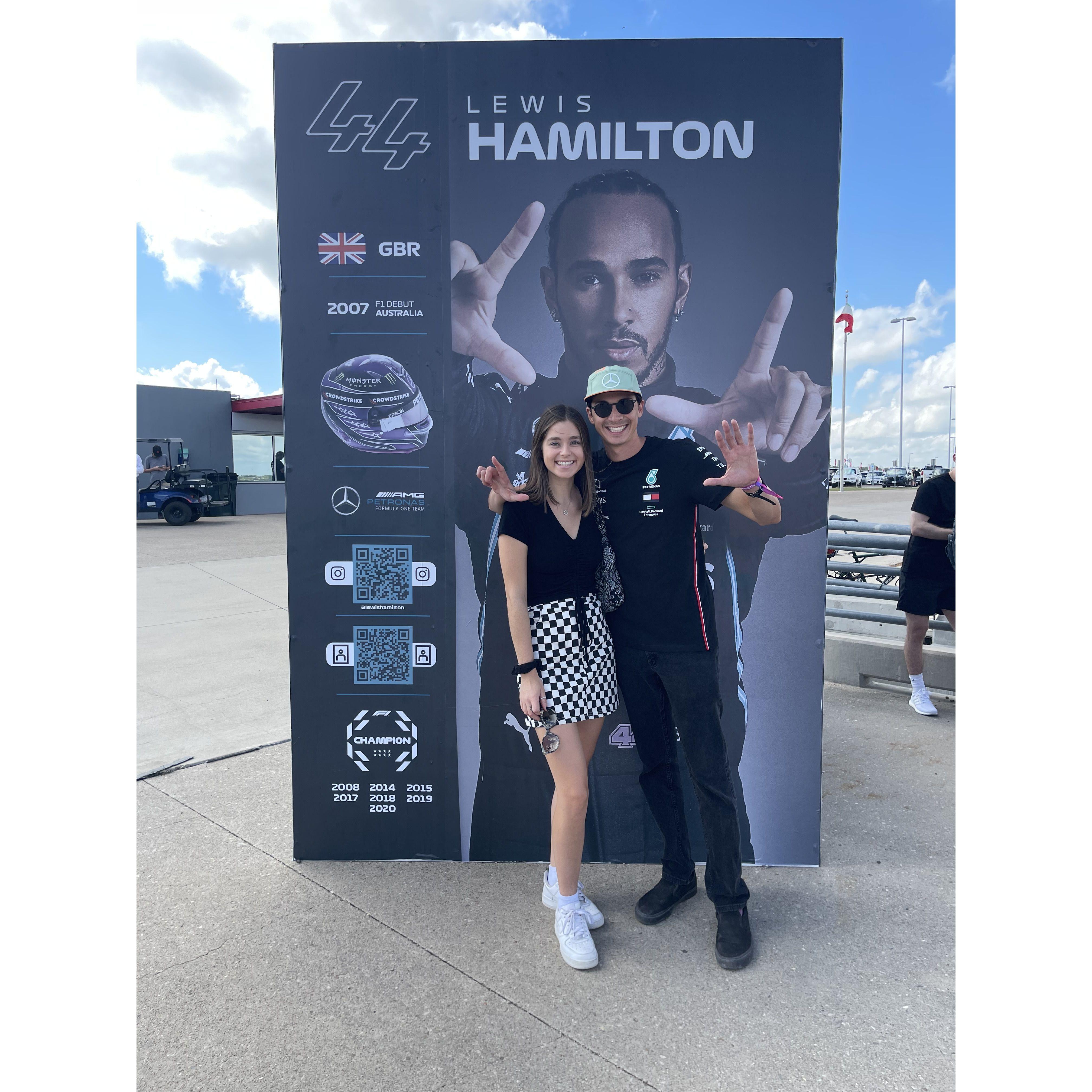 October 2021 - Our first formula 1 race together in Austin TX.