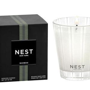NEST New York Scented Classic Candle, Bamboo - 8.1 oz - Up to 60-Hour Burn Time - Reusable Glass Vessel