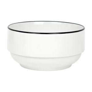 Mainstays Black Rim Stoneware Bowl