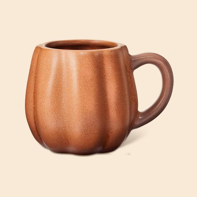 12oz Halloween Stoneware Pumpkin Figural Mug - Spritz™