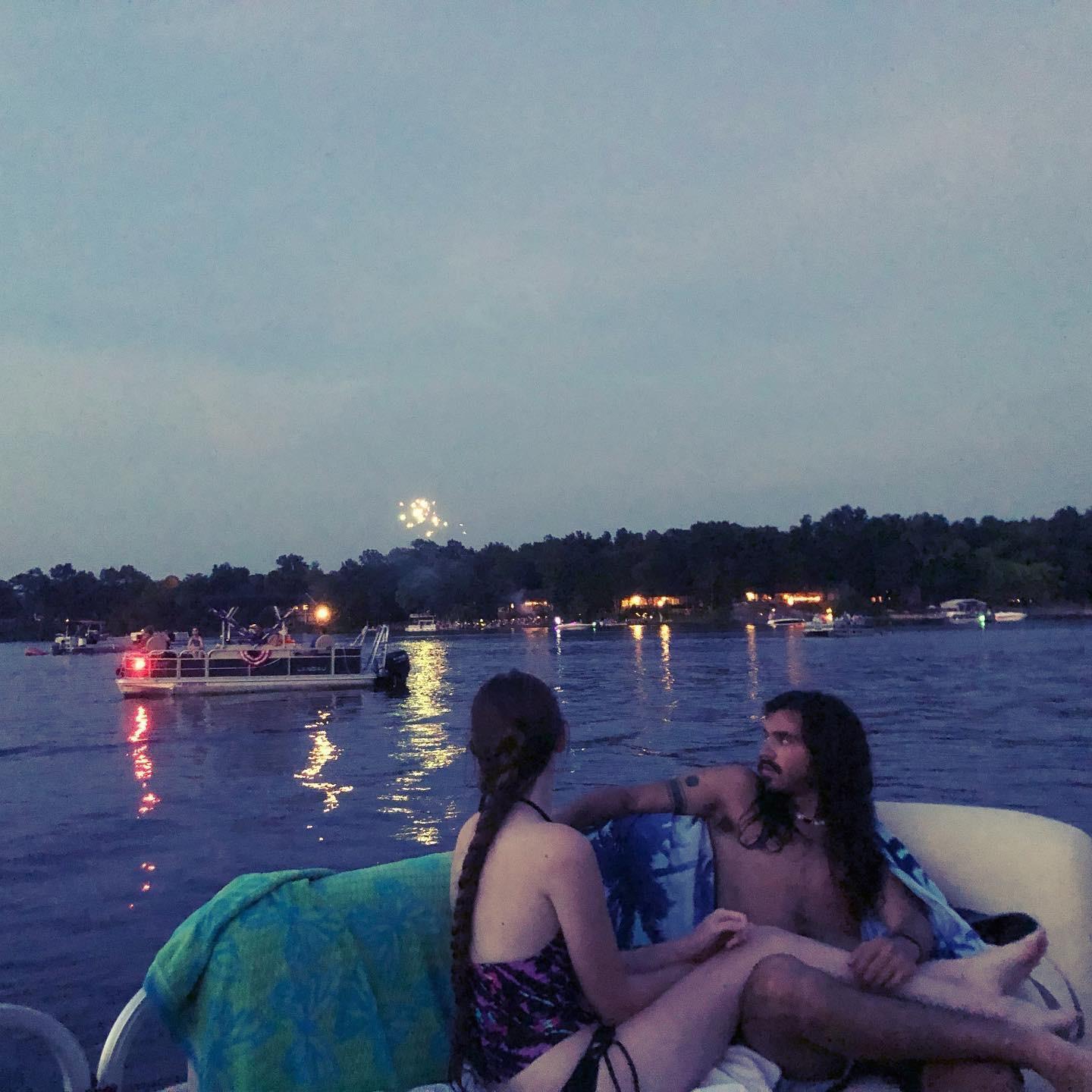 This candid photo was captured during our first 4th of July on the lake. We consider it to be one of our favorite photos together. - July 4, 2019
