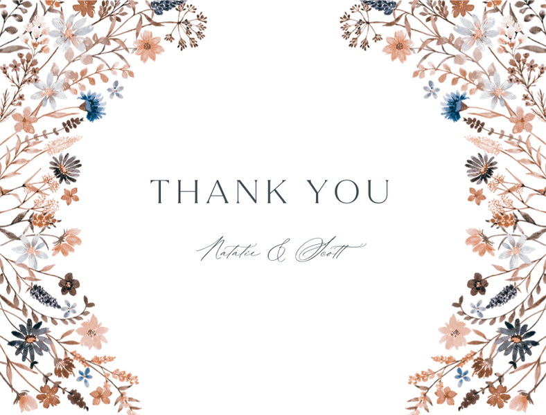 Spasso Landscape | Dark Olive | Zola Thank You Cards