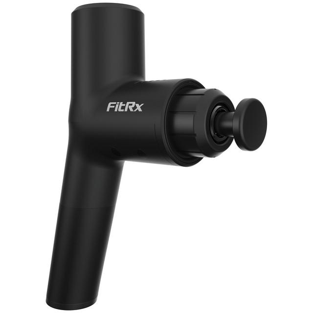 Tzumi FitRx Massage Gun Handheld Deep Tissue Percussion Massager with 6 Speeds and 4 Swappable Heads For Premium Neck & Back Muscle Relief