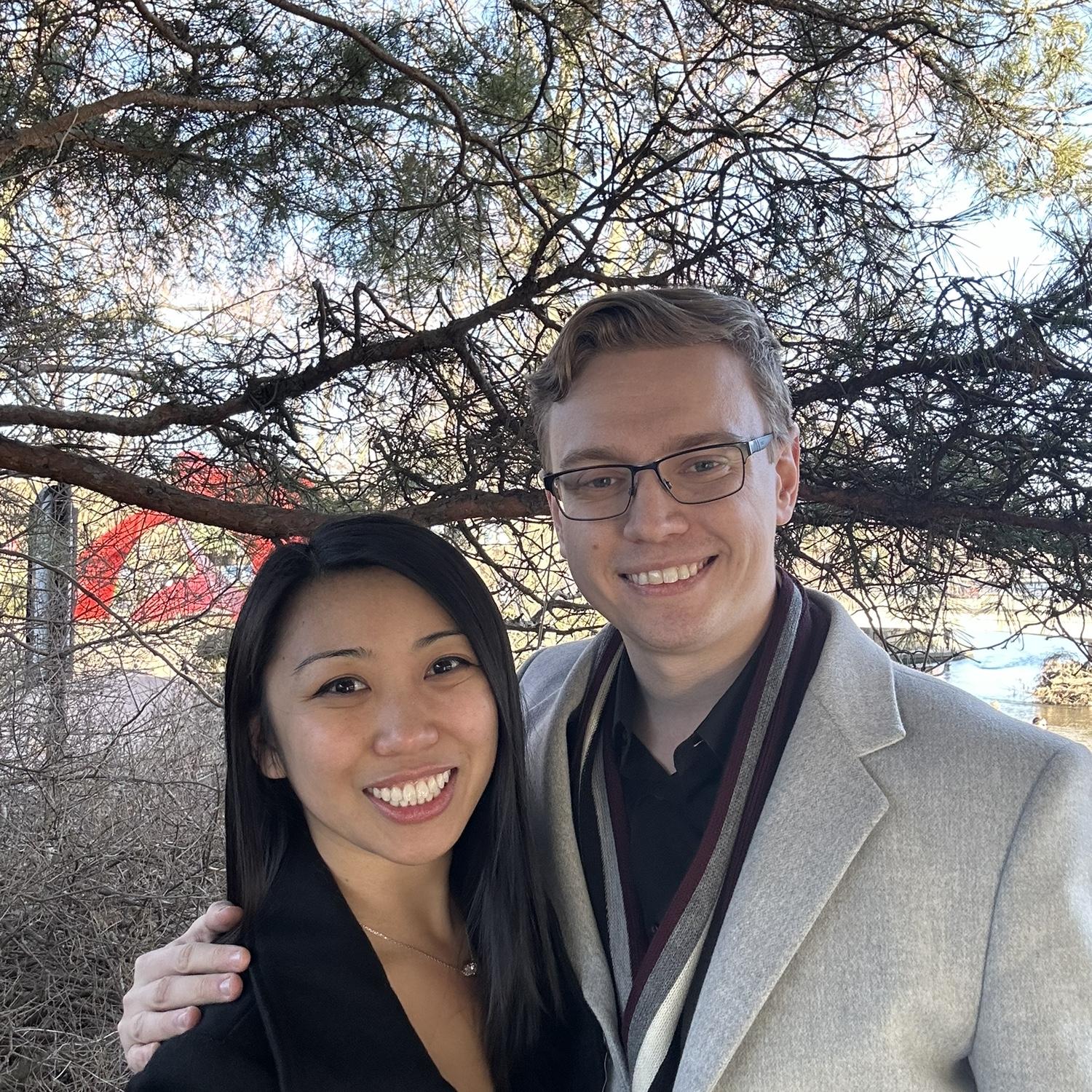 We like to call this our "Realtor Couple photo". Also the day where Bohdan officially asked Sam to be his girlfriend. 2/4/24