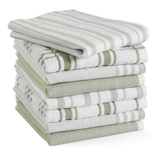 Williams Sonoma Multi-Pack Absorbent Dishcloths, Set of 8, Sage Green