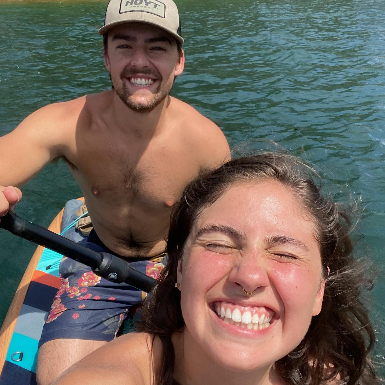 Our 2nd date Whiskeytown paddle boarding!