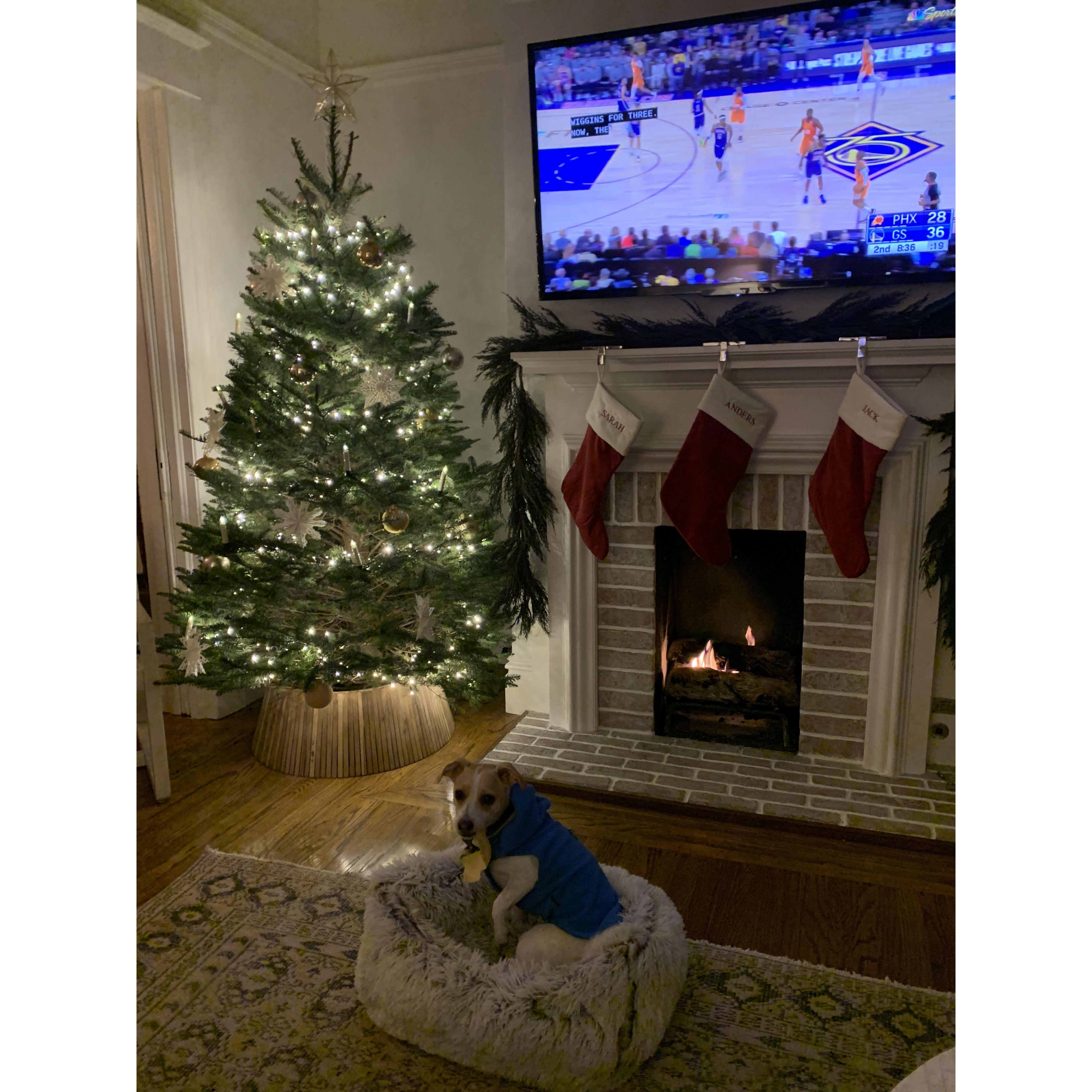 Fireplace complete! Christmas 2021--a mere 18 months after we started