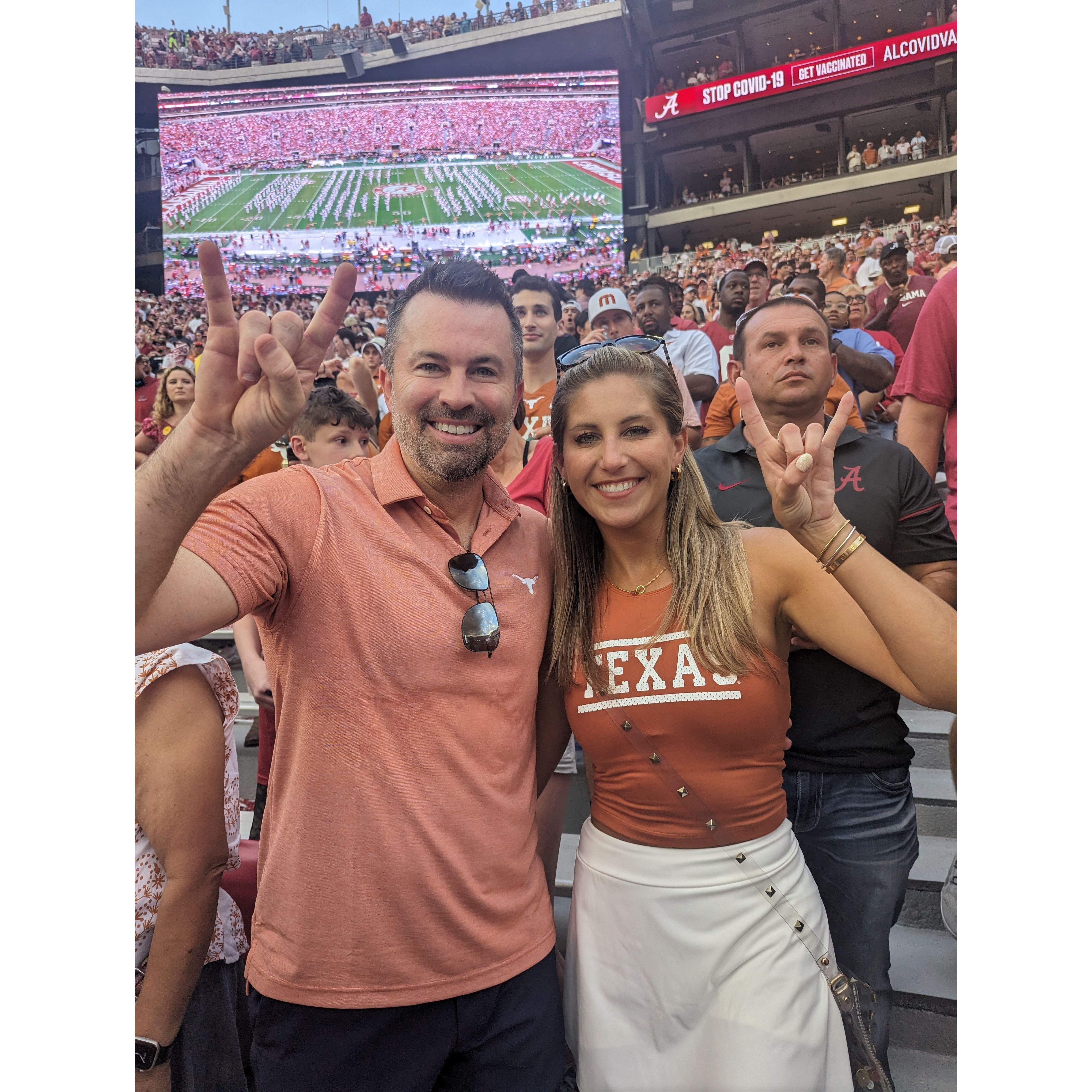 Mari's first Longhorns game!