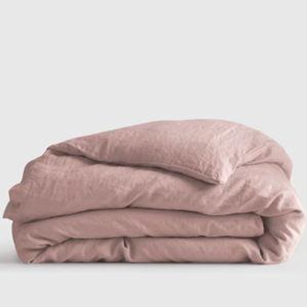 Linen Duvet Cover | Quince in Dusty Mauve