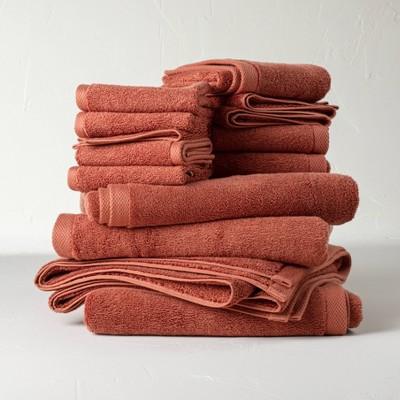 2 Pack Hand Bath Towel Set, Bamboo Fibre Coral Velvet Bathroom Towels With Hanging  Loop, Soft And Absorbent Washcloths Curry